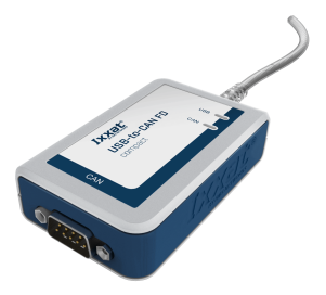 Image of the Ixxat USB-to-CAN FD PC interface from HMS Products. TheOpenBLT 1.13.0 release includes support for Ixxat CAN PC interfaces.