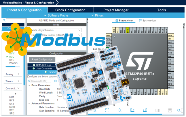 Feature image for the STM32 Modbus RTU server tutorial